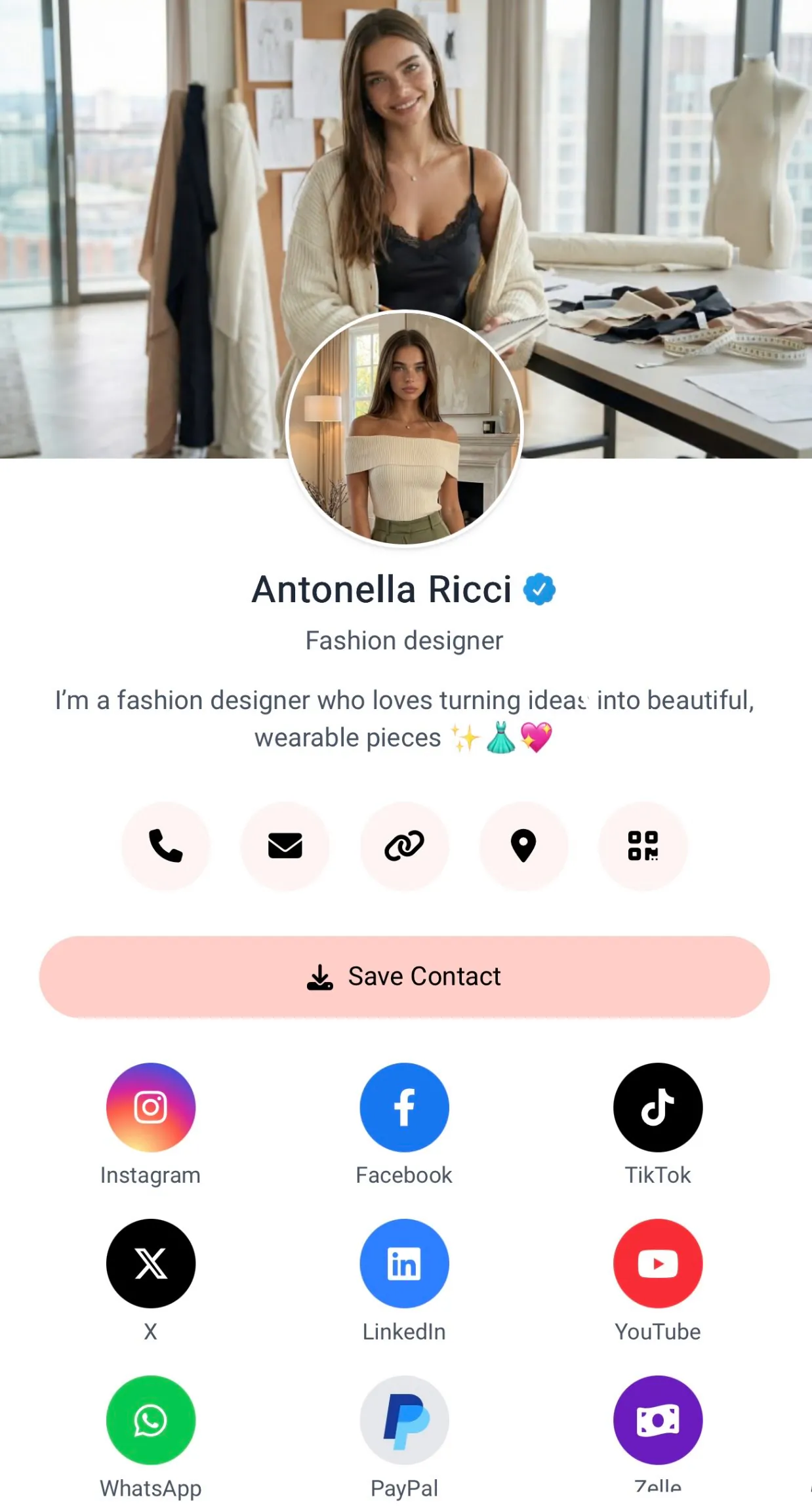Antonella Ricci mobile view