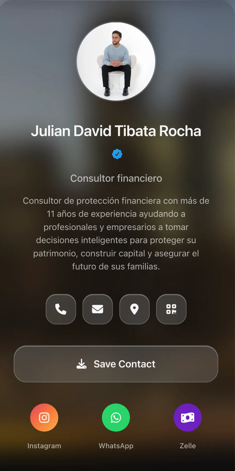 Julian Tibata mobile view